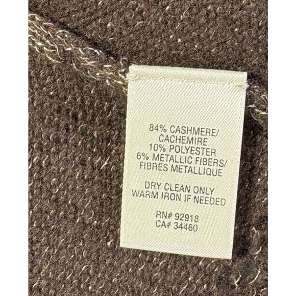 Vintage Juicy Medium Cashmere Cardigan Sweater Brown Gold Cropped Y2K Nature - Picture 8 of 12